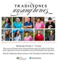 Unsung Heroes Award Ceremony - Live Stream Event - Wednesday, Oct. 5 at 6:15 pm