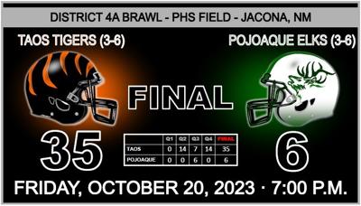 Final Score Banner - Taos vs. Pojoaque